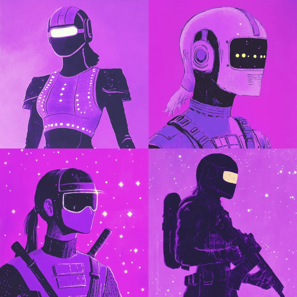 nadwrazliwyai_futuristic_warrior_neon_lights_b10bb04e-469c-4e90-bf28-b4fbd824f73e - Promptowy SREFs w Midjourney - Co to jest i jak z niego korzystać? 🚀 - ilustracja 12