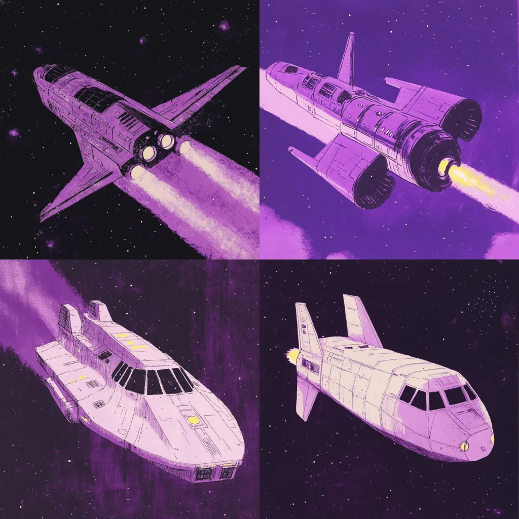 nadwrazliwyai_sci-fi_spaceship_e3646f28-28d8-45c7-a38b-869475c19676 - Promptowy SREFs w Midjourney - Co to jest i jak z niego korzystać? 🚀 - ilustracja 13