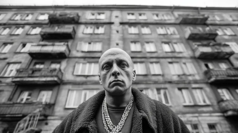 nadwrazliwyai_A_bald_guy_with_a_gold_chain_in_front_of_a_Wars_ed5be40b-0f49-4c84-ba45-7483f738e41d_1