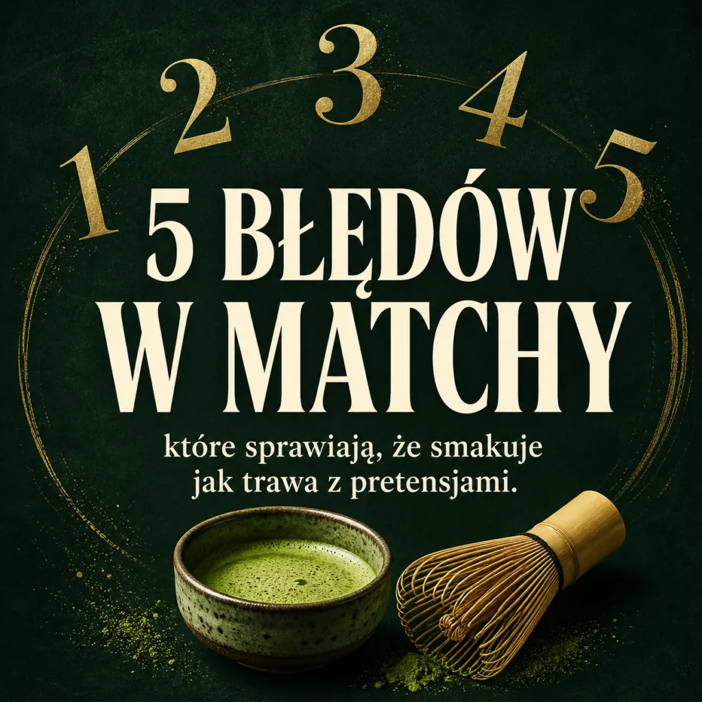 Okładka karuzeli KAI MATCHA o pięciu błędach w matchy.