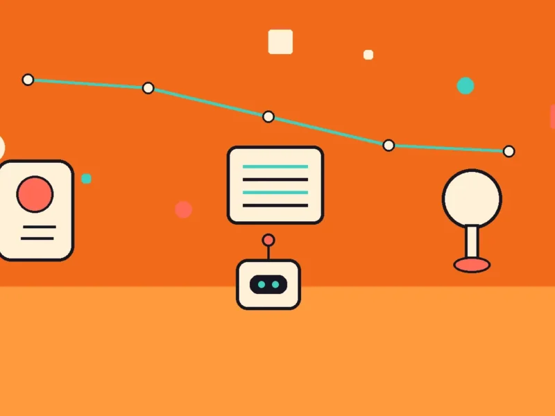 Minimalistyczna grafika AI: AI w sprzedaży przestaje być CRM-em z lepszym tekstem