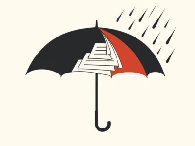 Parasol złożony częściowo z dokumentów - Promptowy Parasol złożony częściowo z dokumentów