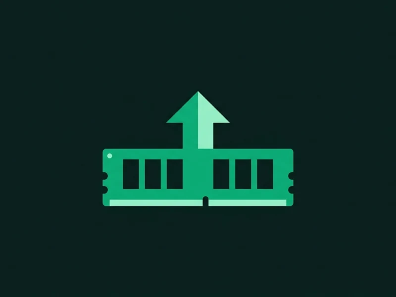 Upload icon: a green upward arrow rising from a rectangular base, symbolizing data transfer.