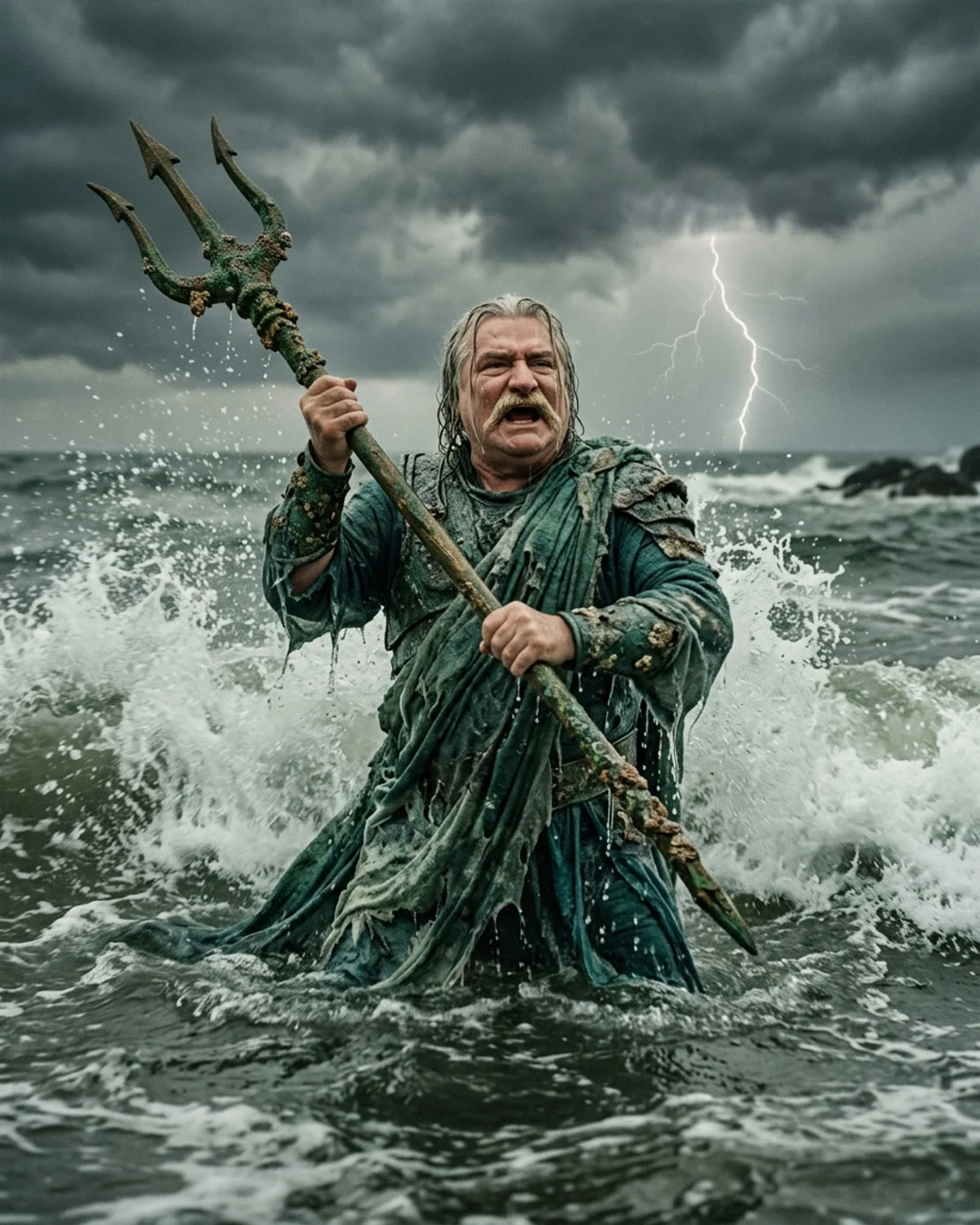 Lech Wałęsa jako Posejdon (Nano Banana 2) - mój faworyt całej serii