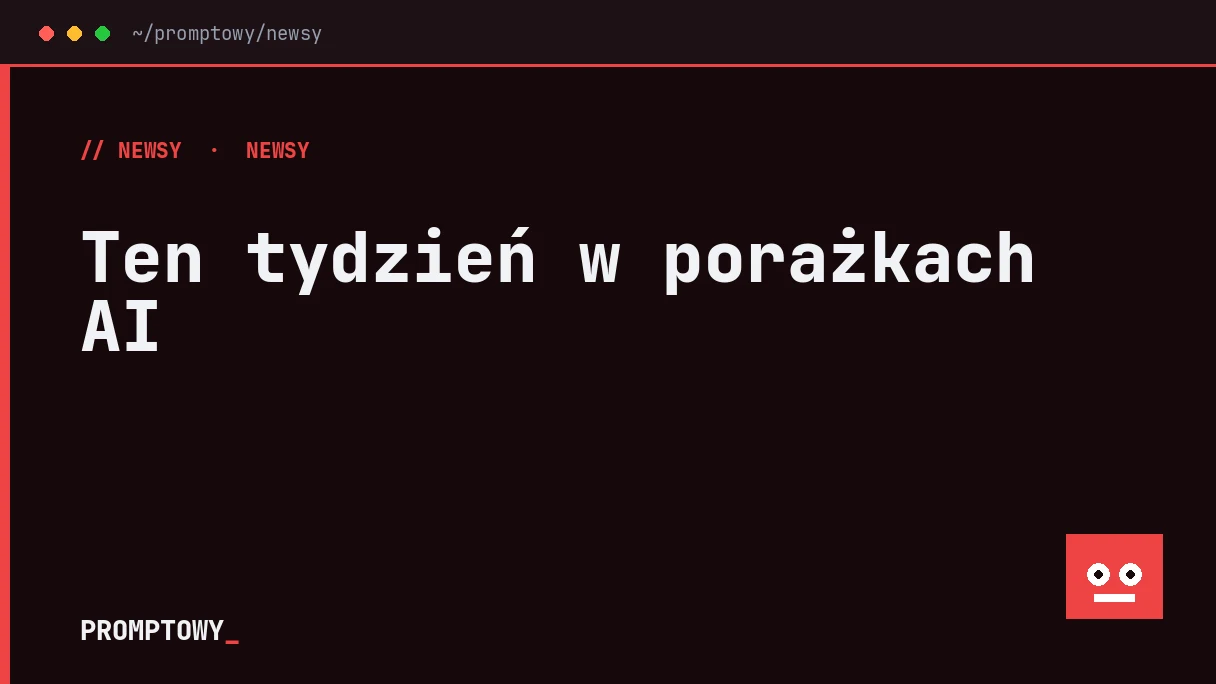 Ten tydzień w porażkach AI