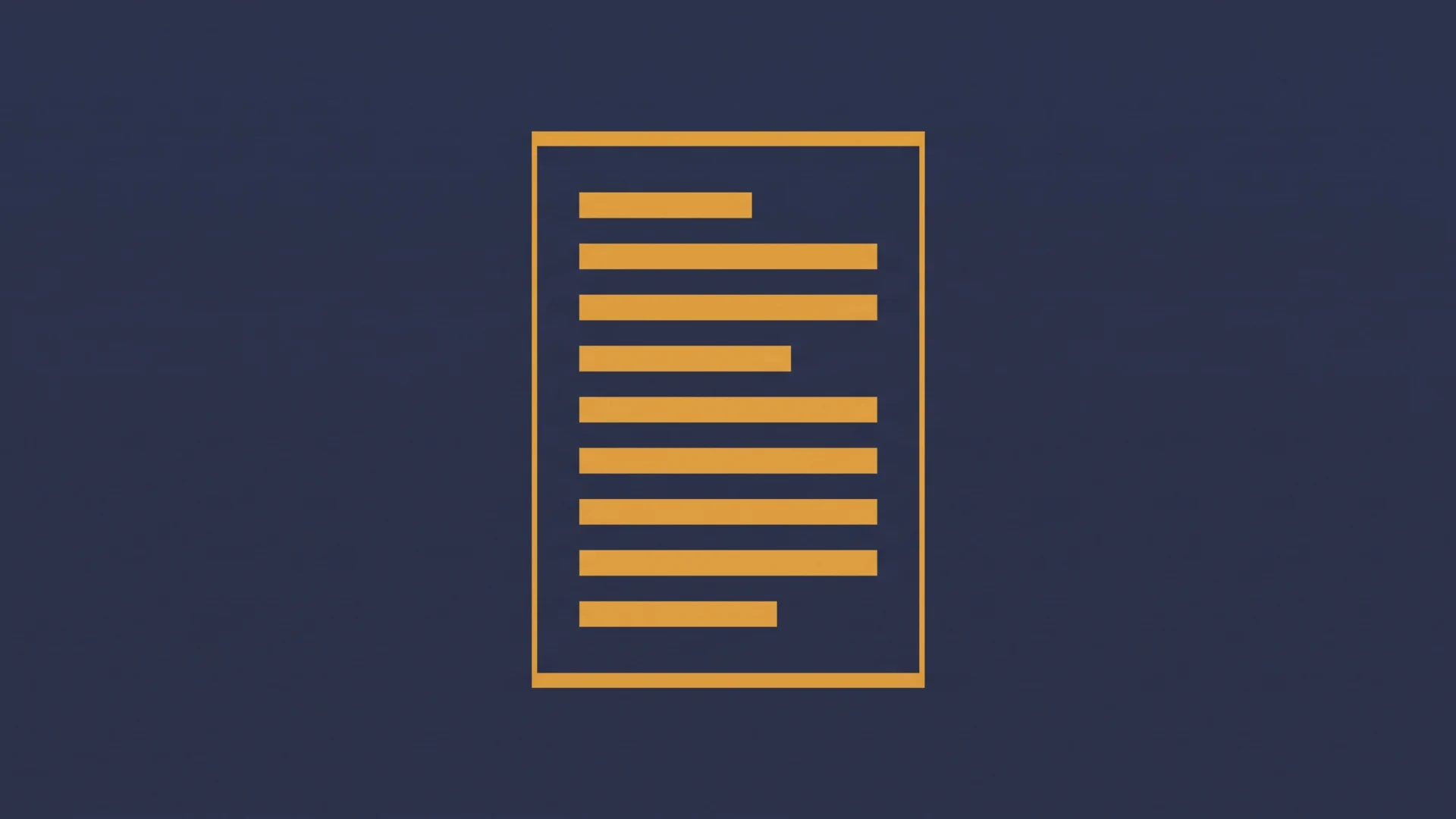 dokument-zrodlowy-15 - Promptowy Orange outline of a tall document with multiple lines on a navy background.