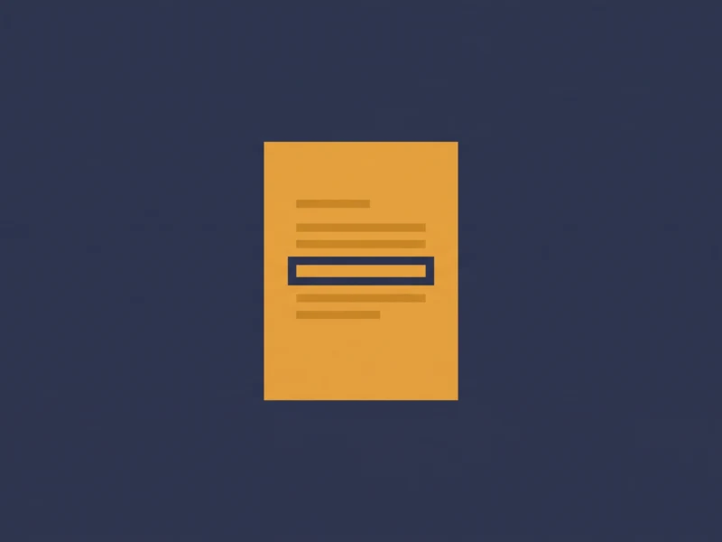Yellow vertical document with text lines and a blue rectangular field on a dark navy background, suggesting a form or note.