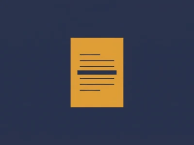 dokument-zrodlowy-23 - Promptowy Orange document icon featuring horizontal text lines on a dark blue background.