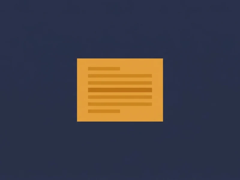 Orange rectangle representing a document with multiple horizontal lines of text on a dark blue background, centered on the page.