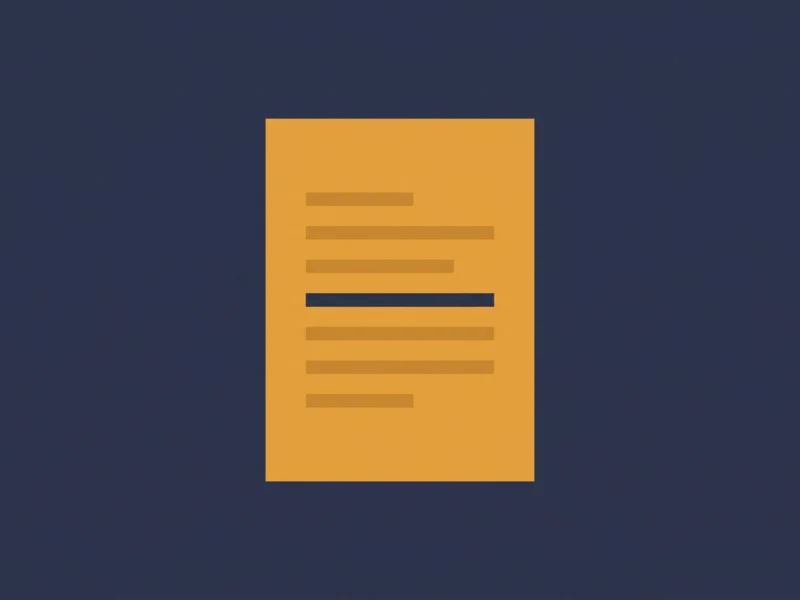 Orange document or note with multiple orange lines of text, centered on a dark blue background.