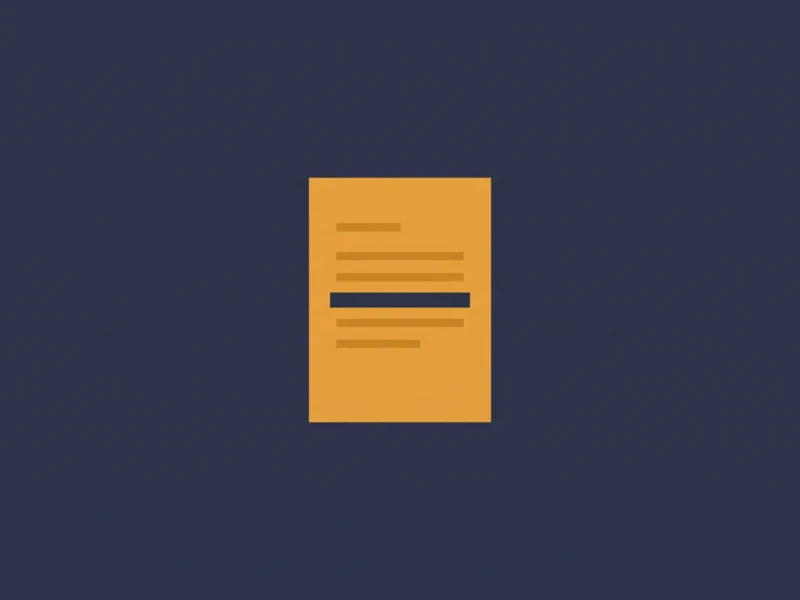 Orange document icon with lines of text on a dark blue background, centered in the image.