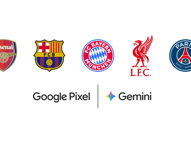 Google łączy Gemini i Pixel z pięcioma wielkimi klubami piłkarskimi