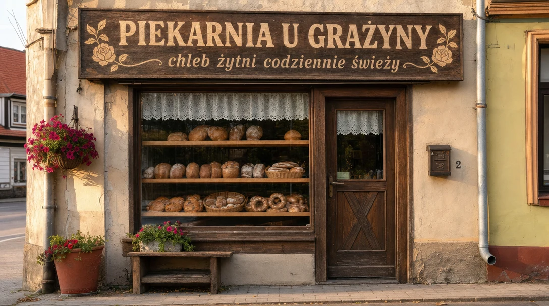 Szyld piekarni wygenerowany przez GPT Image 2