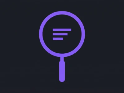 Purple female gender symbol against a dark background, minimalist design.