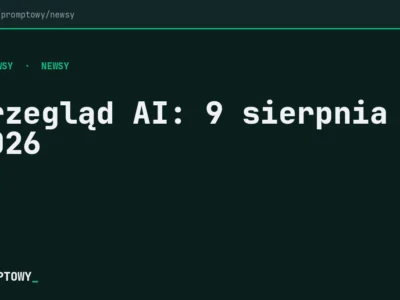 Przegląd AI: 9 sierpnia 2026