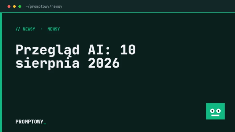 Przegląd AI: 10 sierpnia 2026