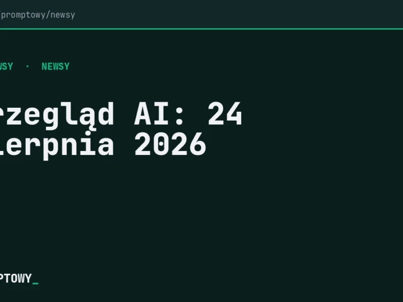Przegląd AI: 24 sierpnia 2026