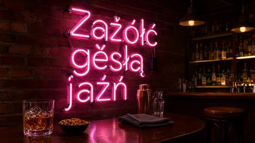 Neon z pangramem z Qwen-Image-3