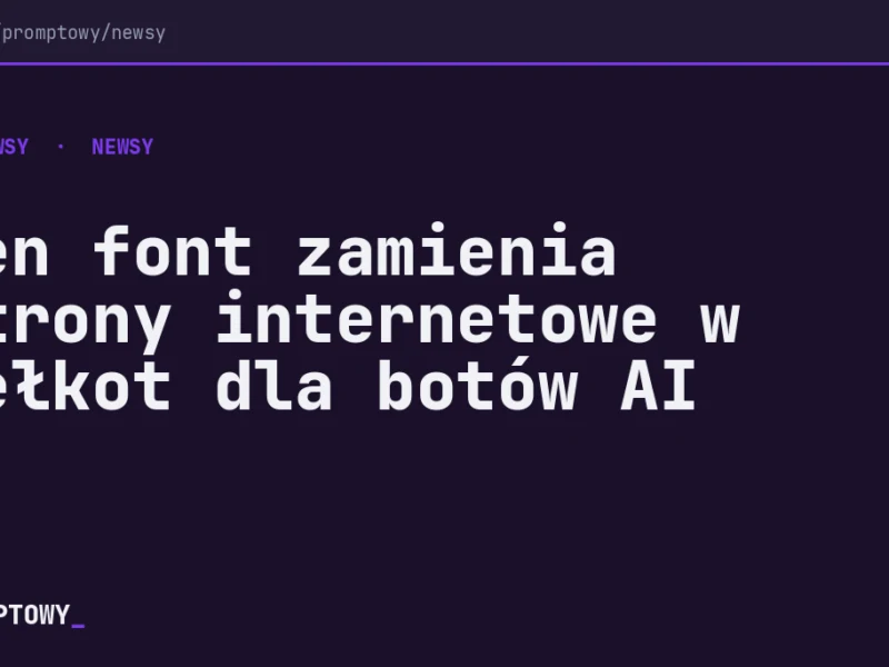 Ten font zamienia strony internetowe w bełkot dla botów AI