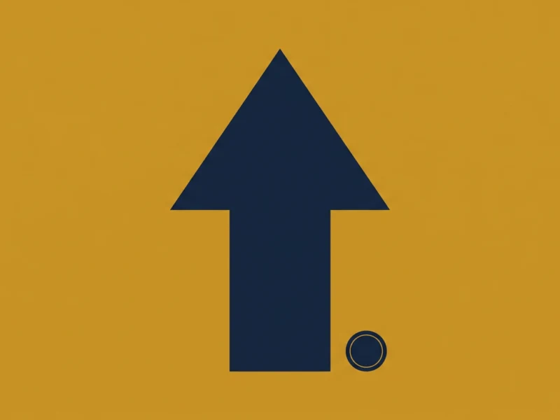 Upload icon: navy upward arrow on an orange background with a small circled dot at the base's right side