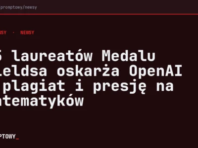 25 laureatów Medalu Fieldsa oskarża OpenAI o plagiat i presję na matematyków - Promptowy 25 laureatów Medalu Fieldsa oskarża OpenAI o plagiat i presję na matematyków