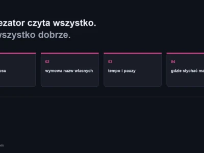 AI do lektora: dobor glosu, wymowa i tempo