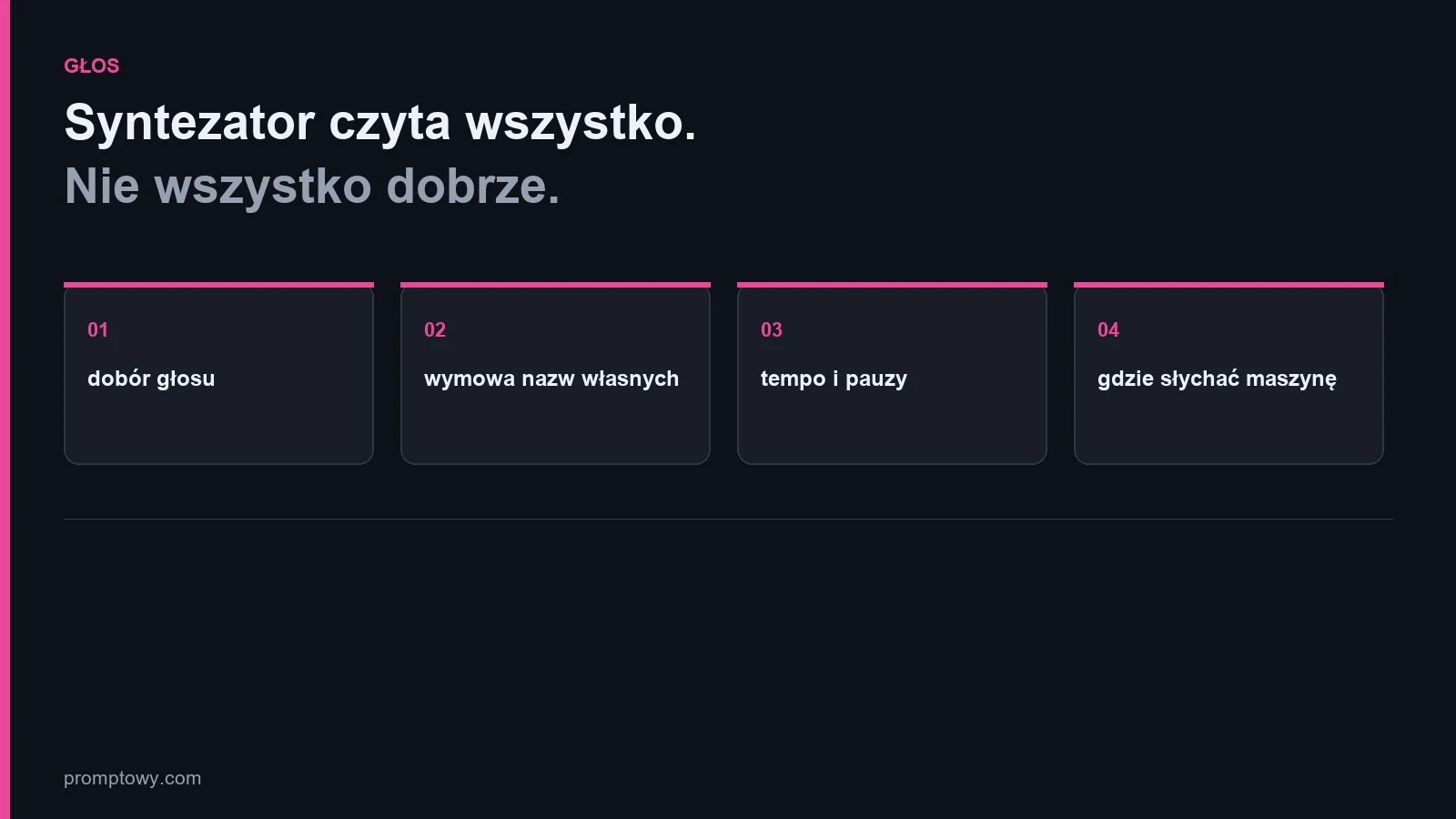 AI do lektora: dobor glosu, wymowa i tempo