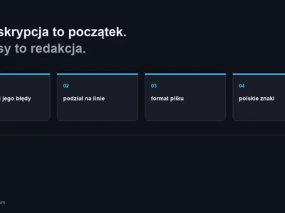 AI do napisow: automat, podzial linii i polskie znaki