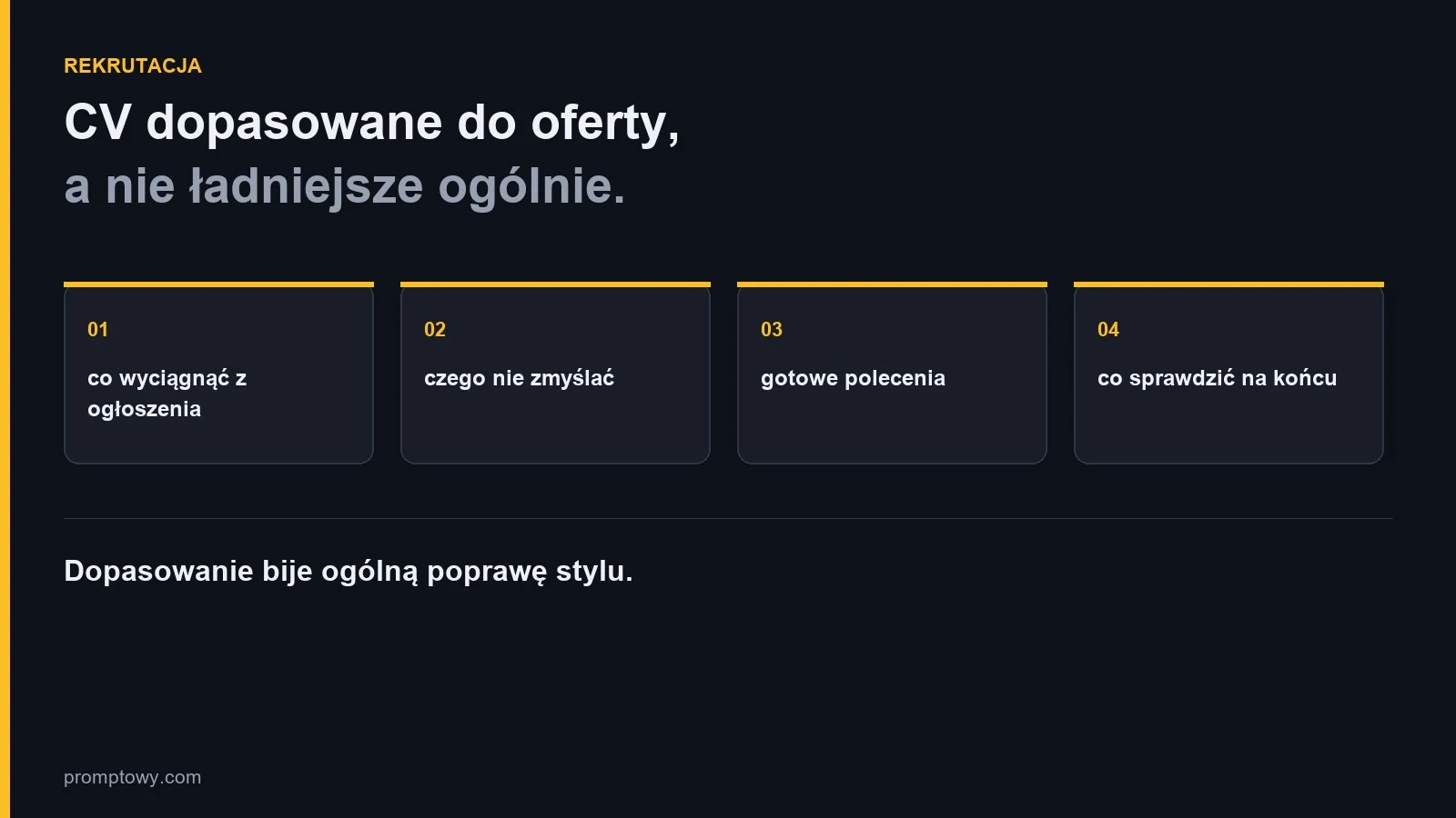 AI do CV: dopasowanie dokumentu do konkretnej oferty