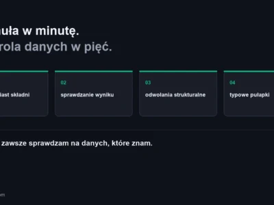 AI do Excela: formuly, kontrola danych i gotowe polecenia