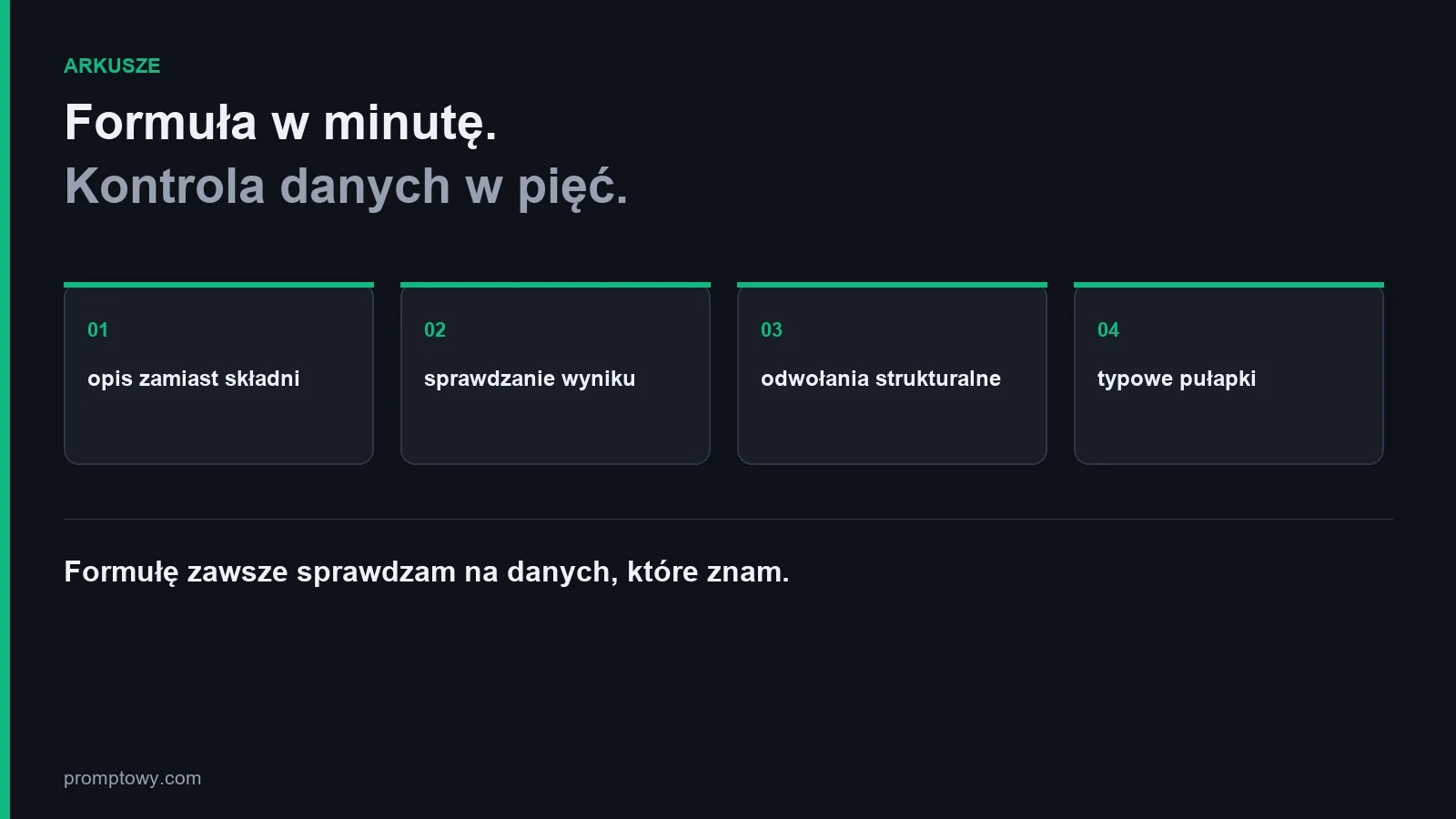AI do Excela: formuly, kontrola danych i gotowe polecenia