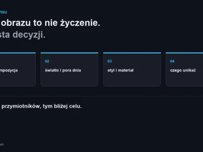 Generator zdjec AI: kadr, swiatlo, styl i czego unikac