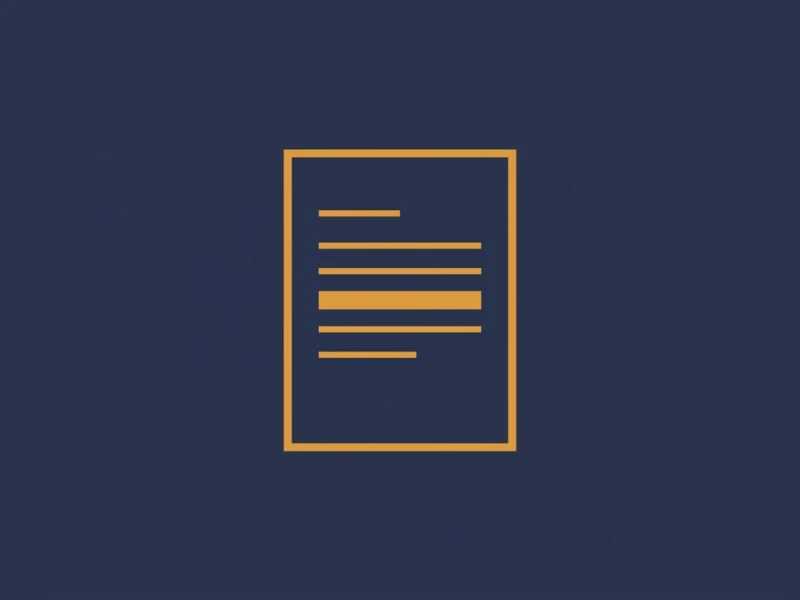 Orange outline of a simple document with lines representing text, centered on a dark blue background