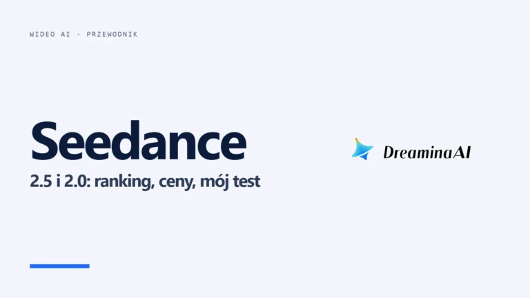 Seedance od ByteDance: 2.5 i 2.0, ranking, ceny w tokenach i mój test