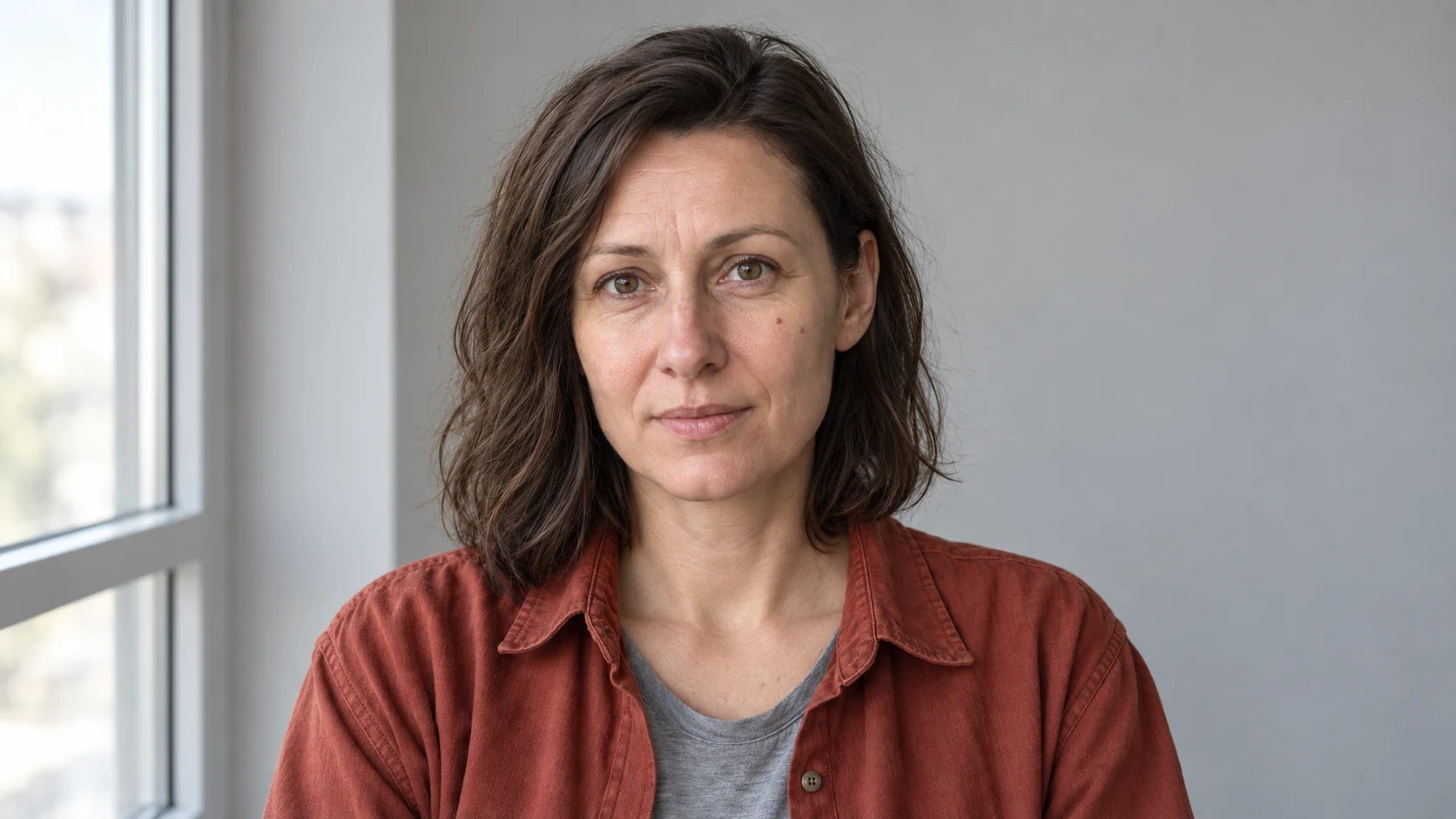 Portret AI: Miękkie światło okna. - Promptowy Portret AI: Miękkie światło okna.