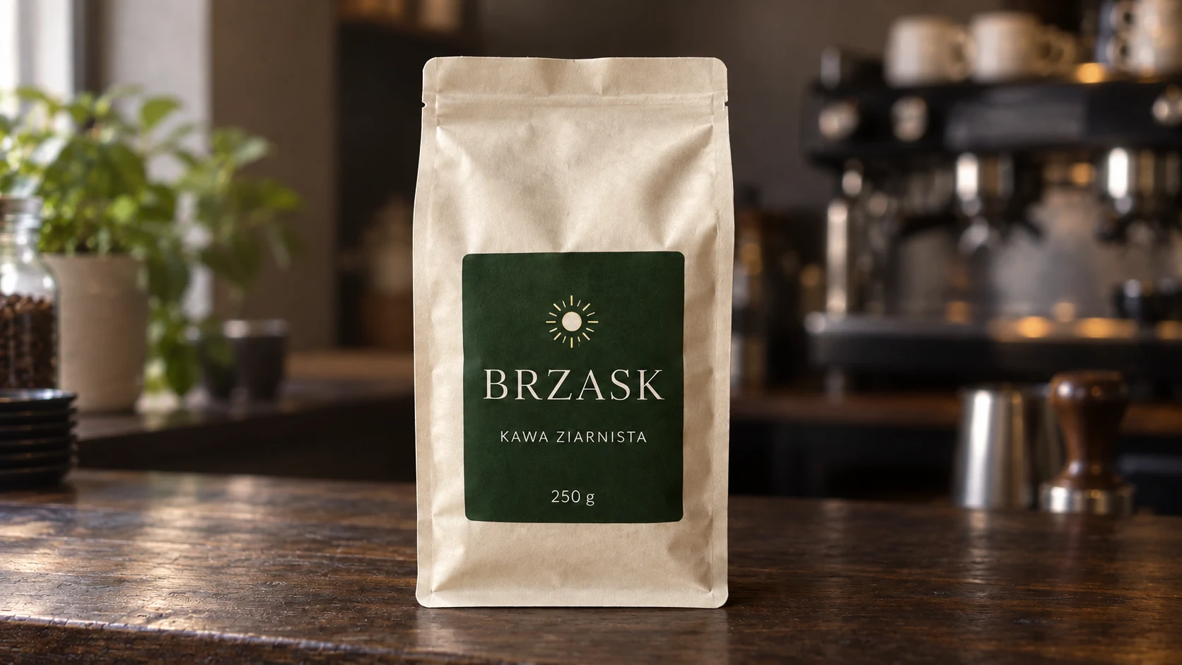 Fikcyjna kawa BRZASK: Blat kawiarni.