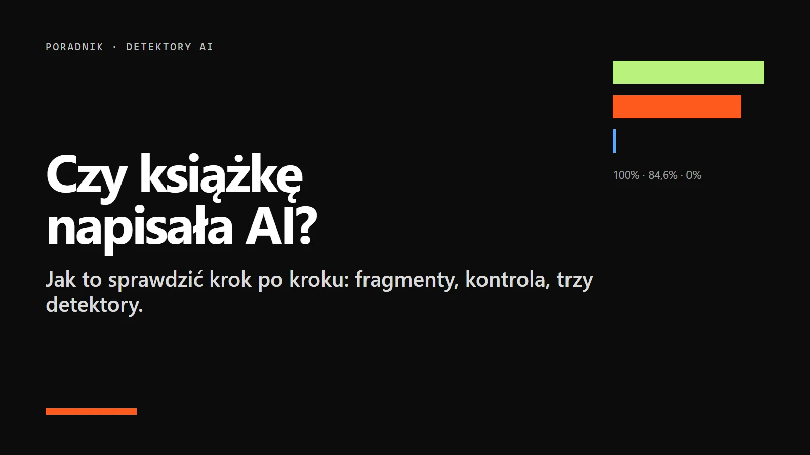 Napis Czy książkę napisała AI? Jak to sprawdzić krok po kroku
