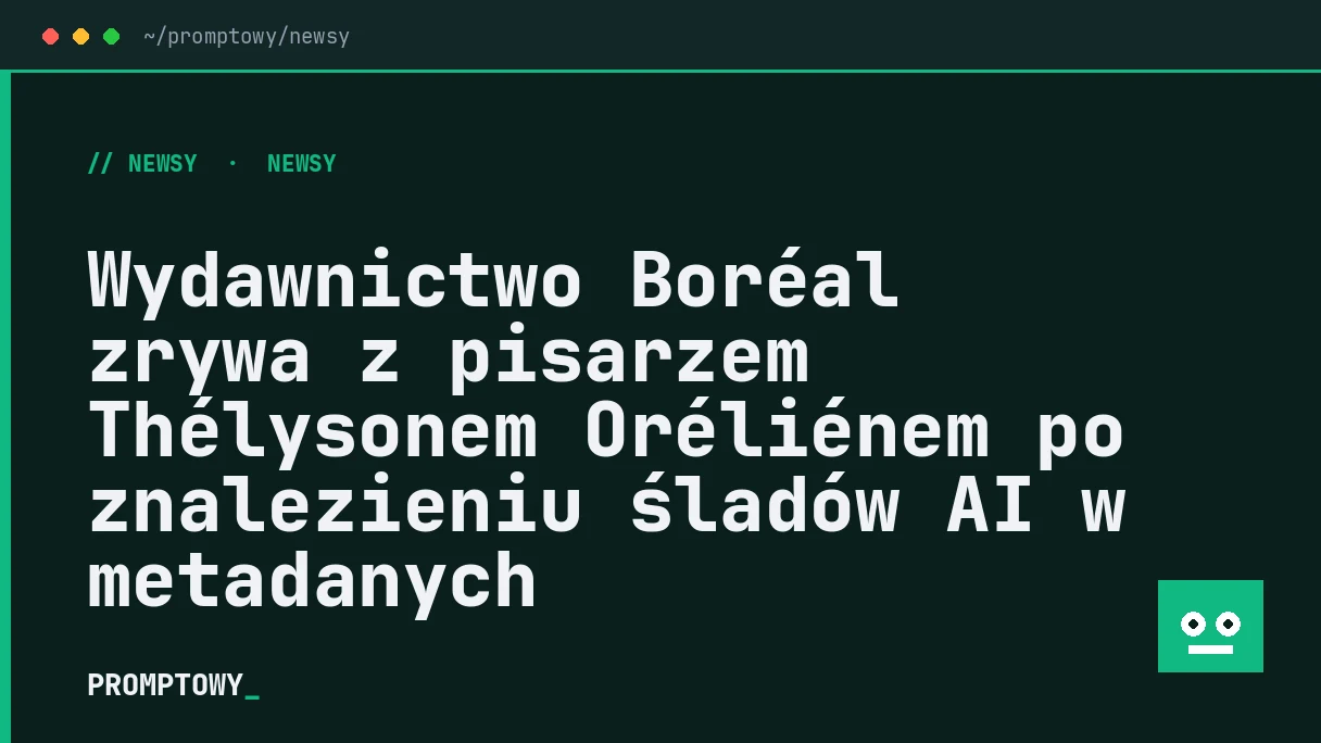 Wydawnictwo Boréal zrywa z pisarzem Thélysonem Oréliénem po znalezieniu śladów AI w metadanych