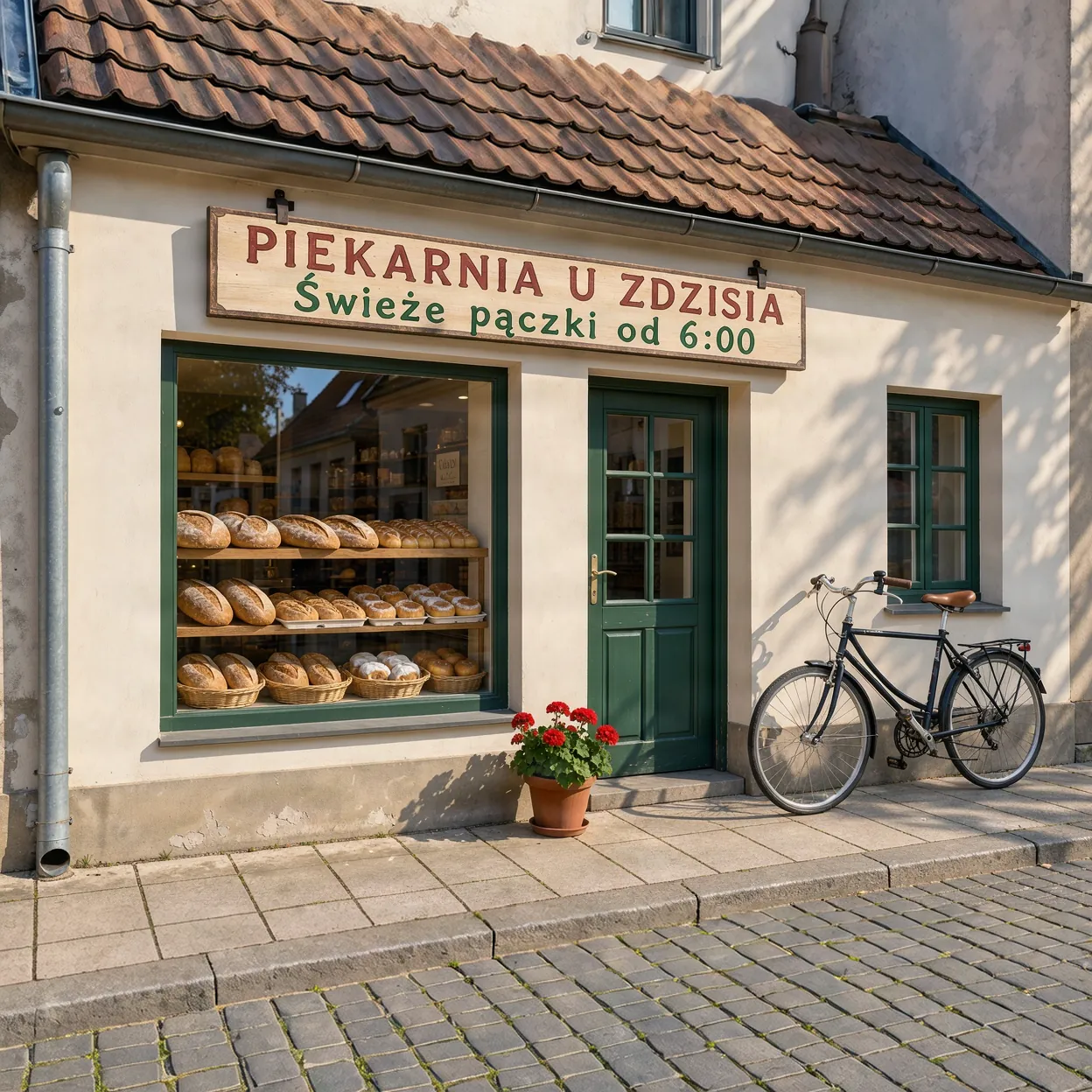 dorysowane niebo i chodnik, kwadrat