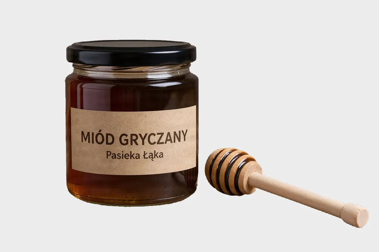 słoik z łyżką, czyste krawędzie