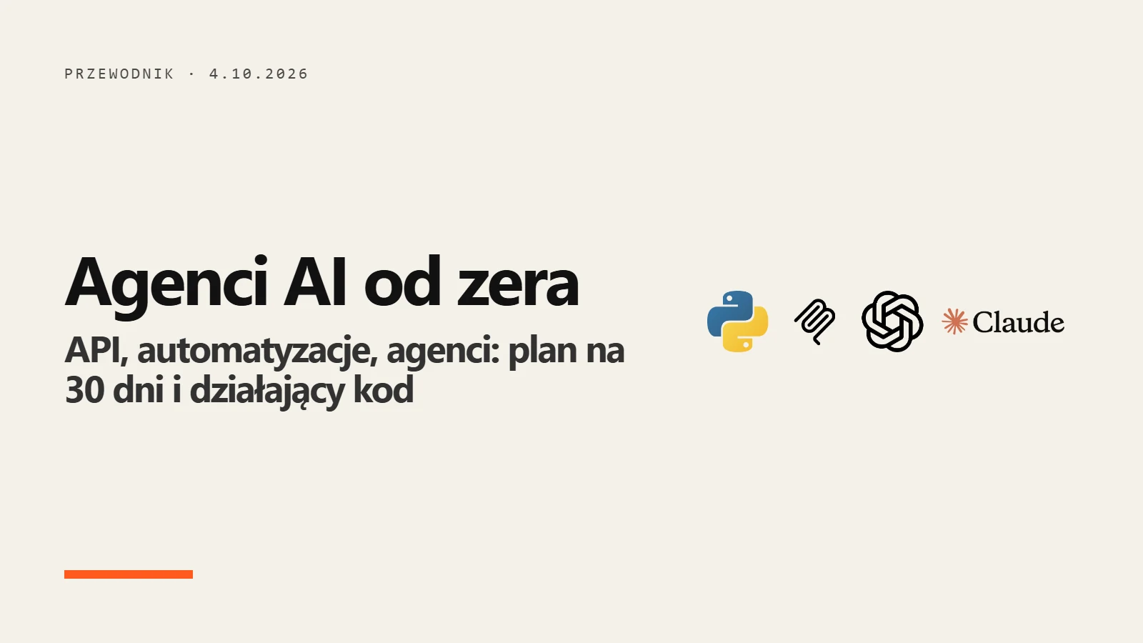 Logo Python, Model Context Protocol, OpenAI i Claude - przewodnik Agenci AI od zera