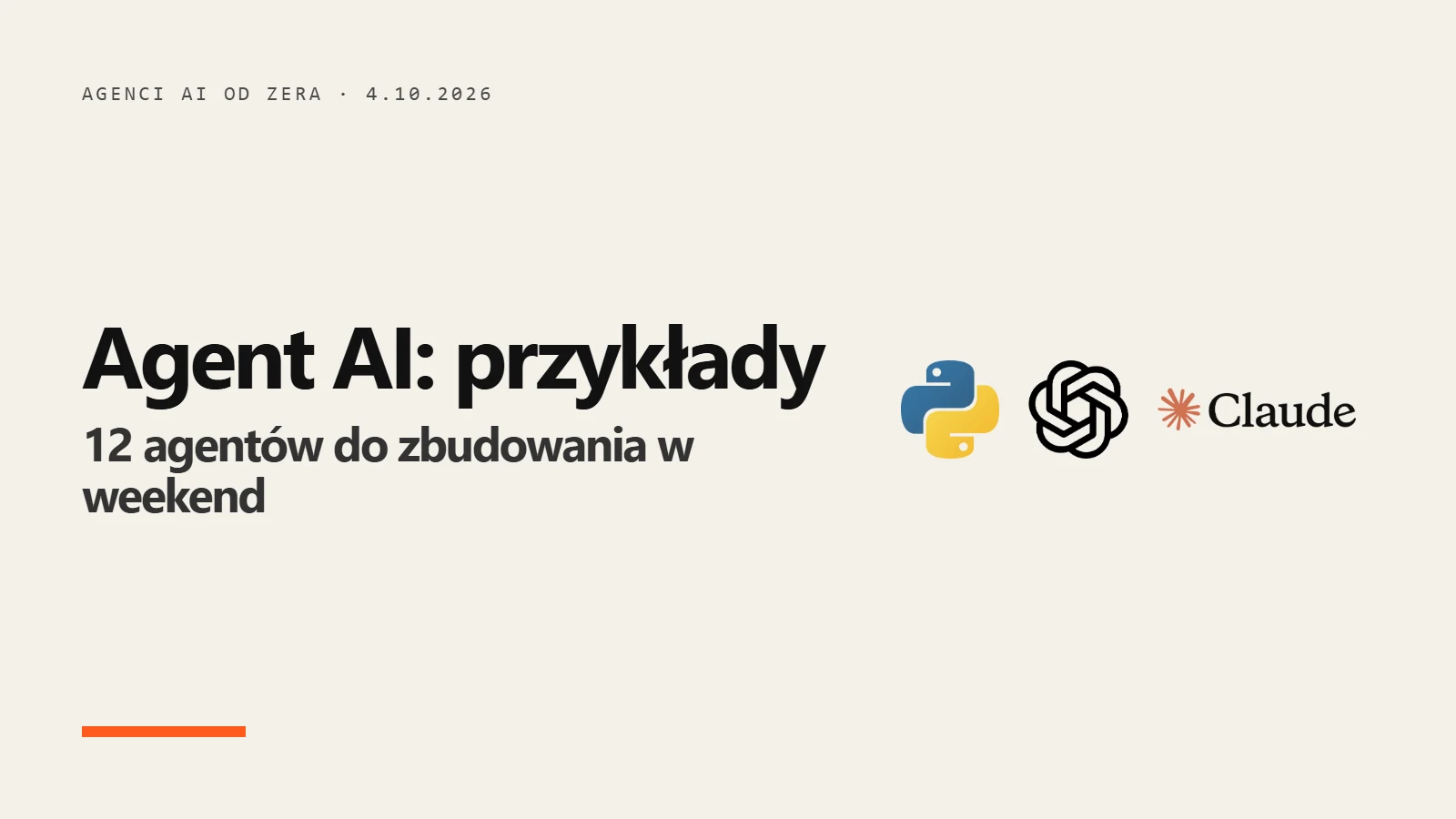 Logo Python, OpenAI i Claude - 12 przykładów agentów AI