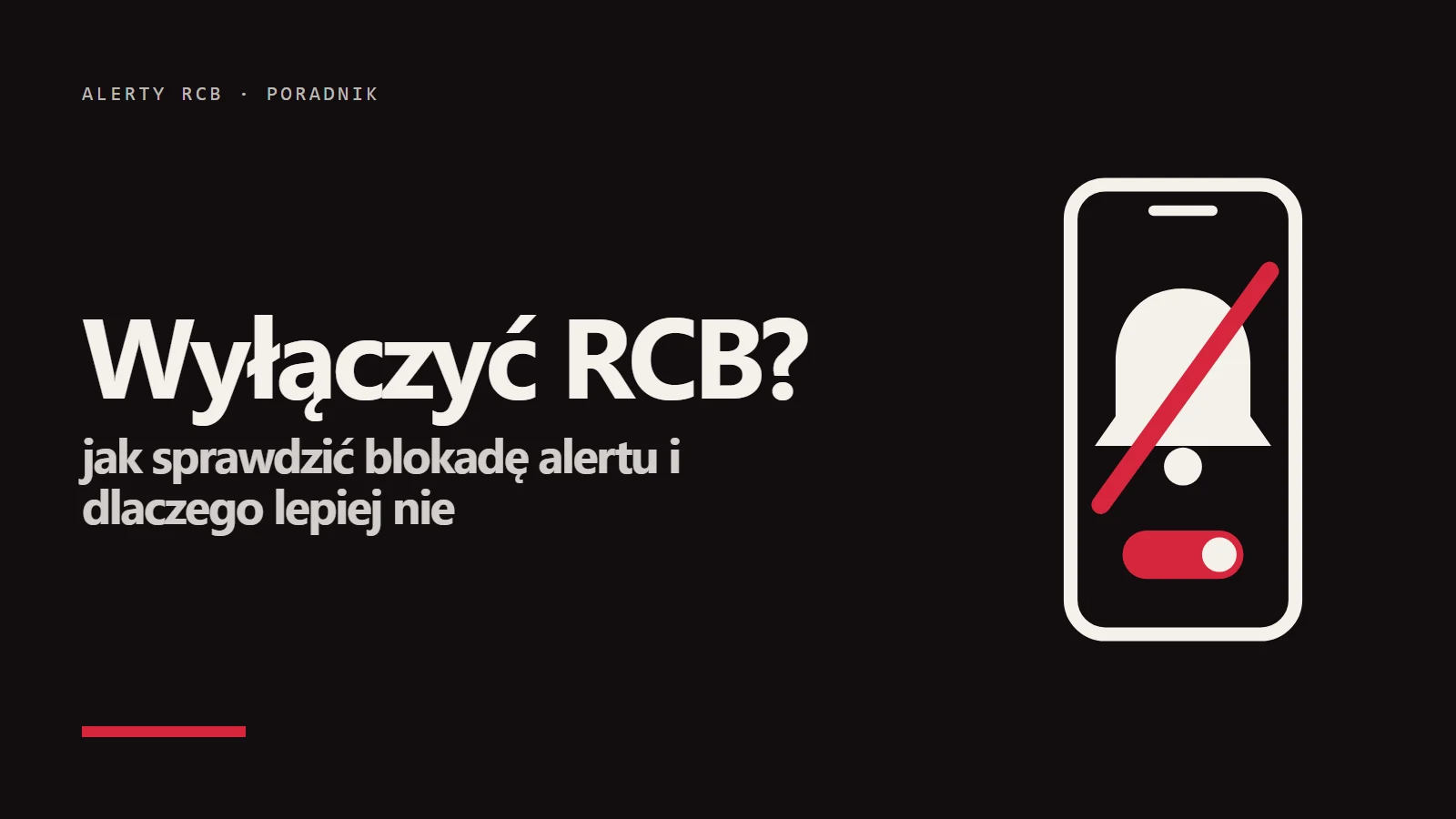 Ikona telefonu z przekreślonym dzwonkiem i napis Wyłączyć RCB? - jak sprawdzić blokadę alertu