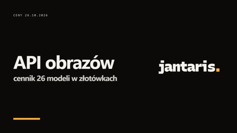 API do generowania obrazów: cennik 26 modeli w złotówkach i przykład kodu