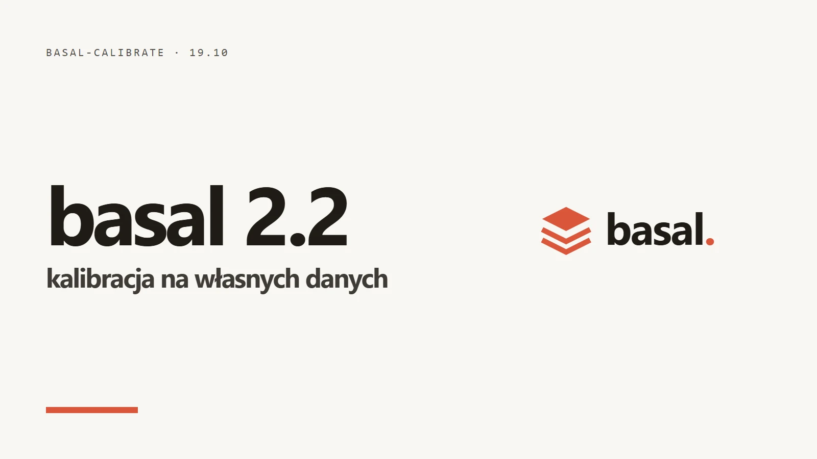 Logo i napis basal 2.2 - kalibracja na własnych danych
