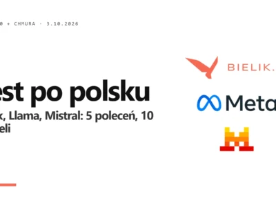 Logo Bielik.AI, Meta i Mistral AI - test modeli po polsku