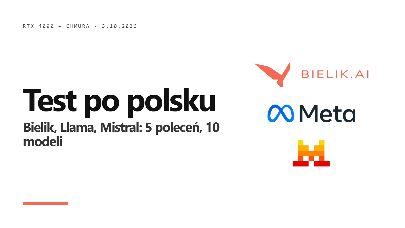 Logo Bielik.AI, Meta i Mistral AI - test modeli po polsku