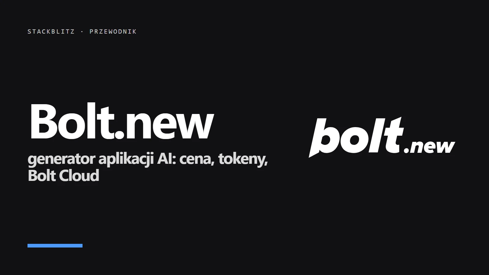 Logo Bolt.new - generator aplikacji AI od StackBlitz