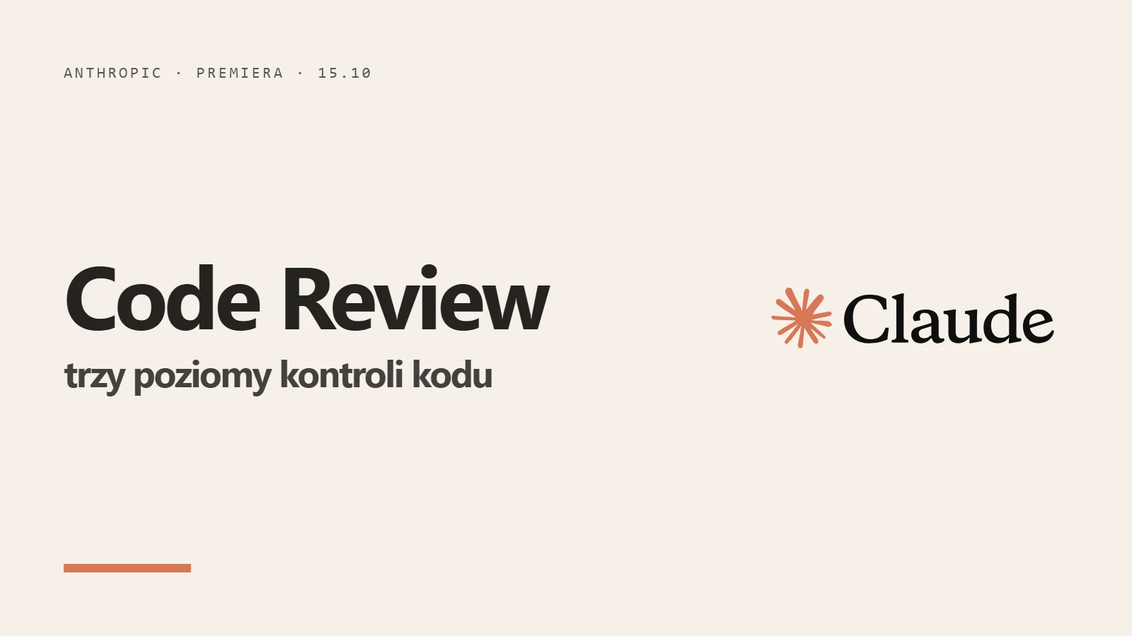 Logo i napis Code Review - trzy poziomy kontroli kodu