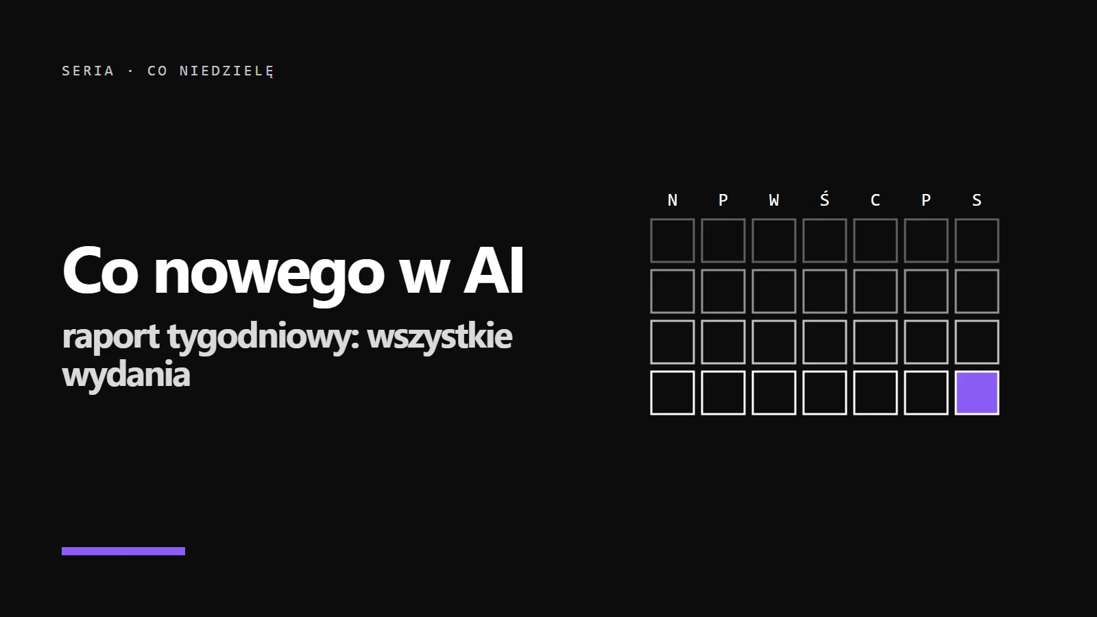 Co nowego w AI: raport tygodniowy promptowy.com, wszystkie wydania